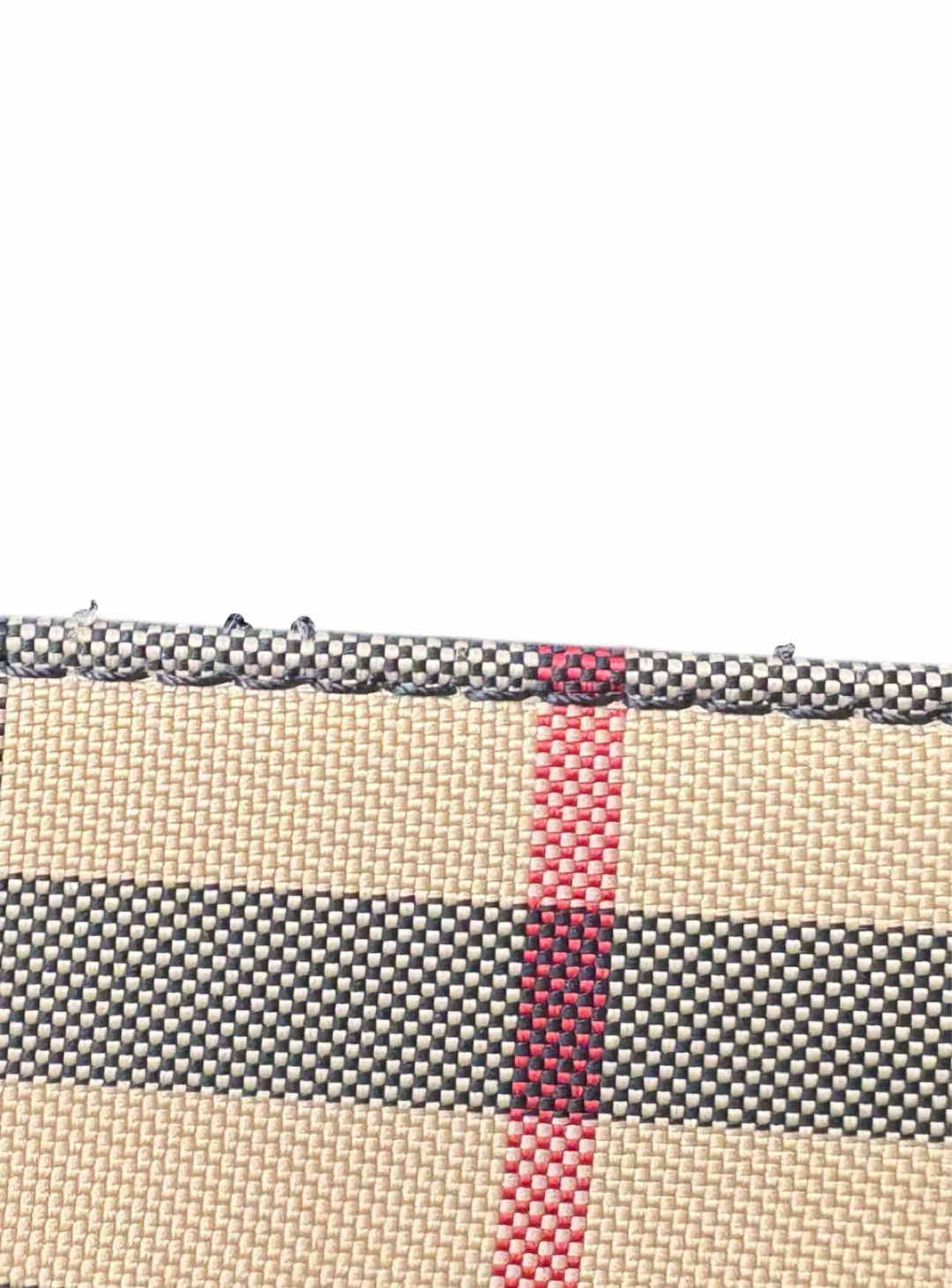 Burberry Size 40 Canvas & Leather Plaid Belt