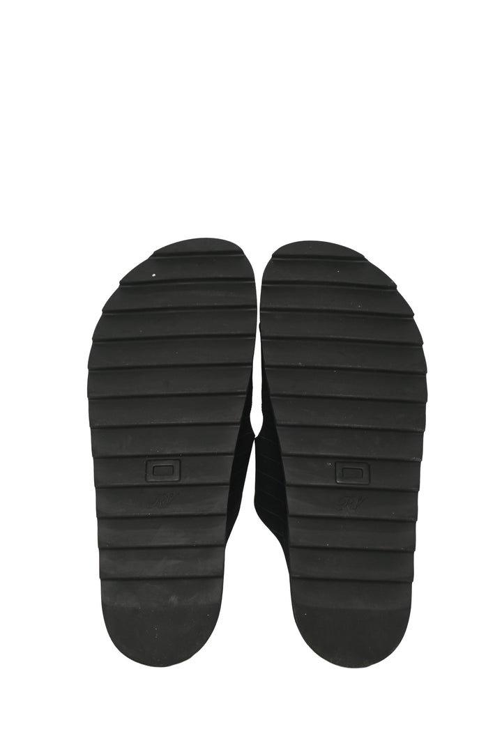 Roger Vivier Size 40 Slidy Viv Pinstriped Sandals