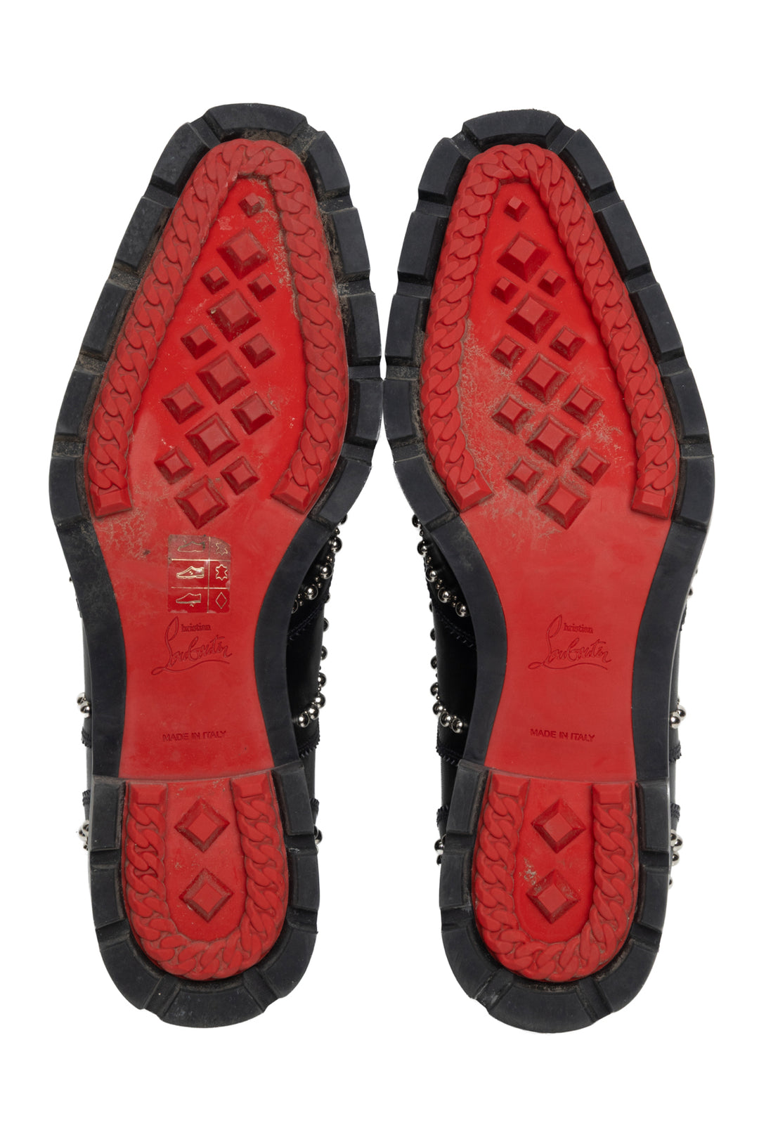 Christian Louboutin Size 40.5 Crapamale Studded Oxfords