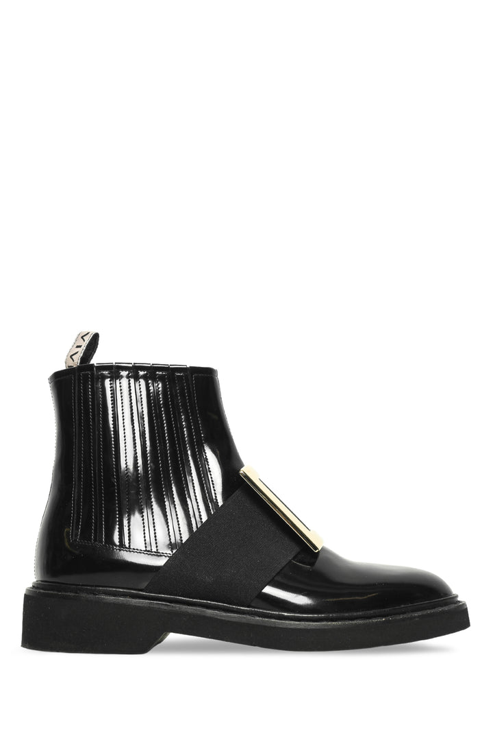 Roger Vivier Size 35.5 Chelsea Viv' Leather Ankle Boots