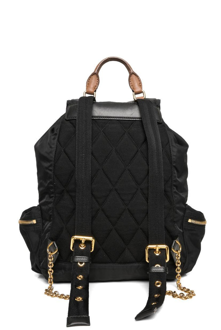Burberry Rucksack Leather Trimmed BackPack