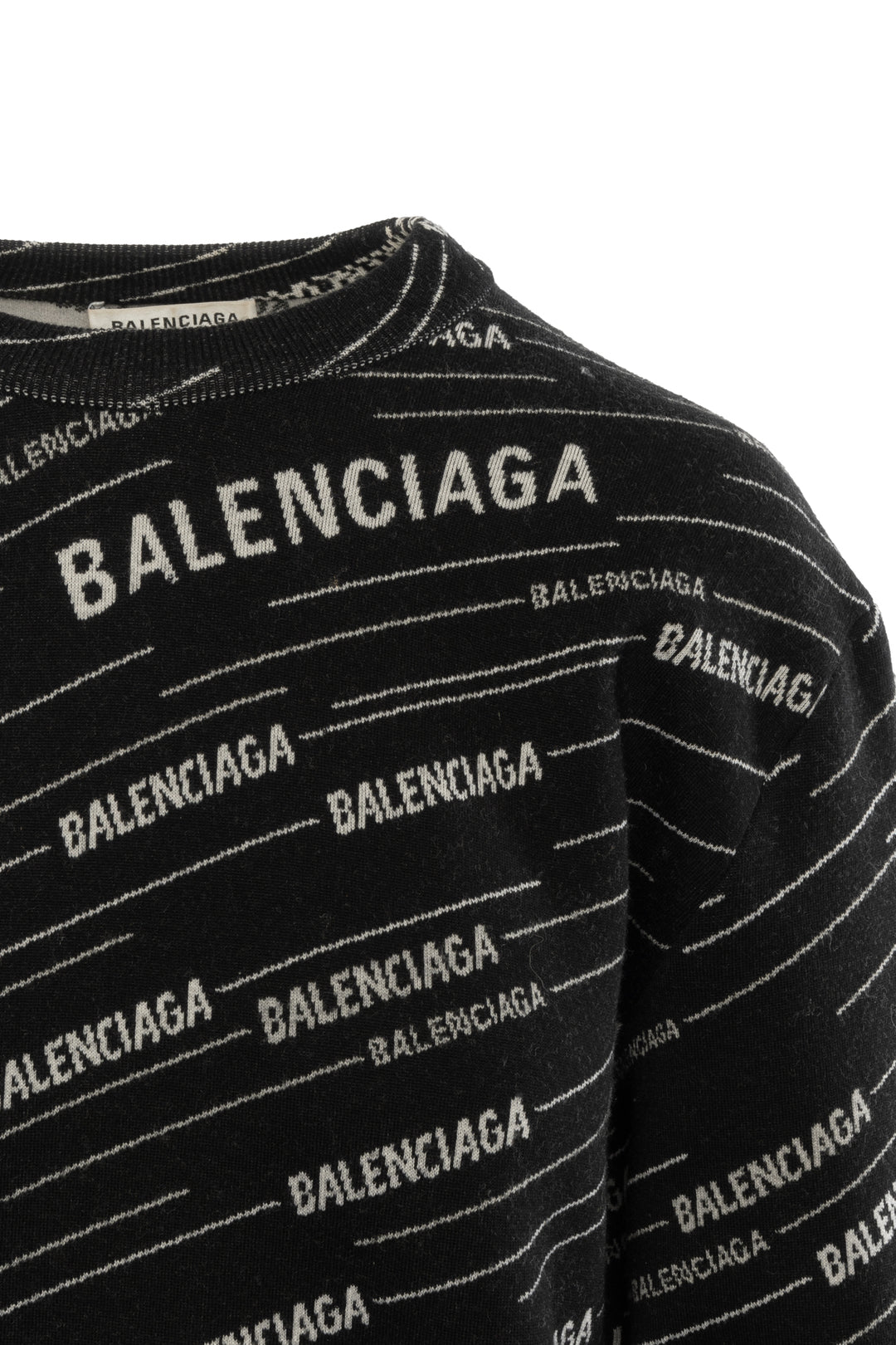 2018 Balenciaga All Over Logo Sweater