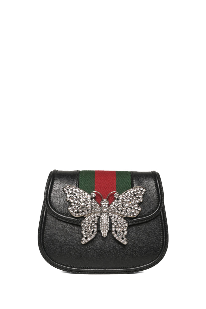 Gucci Crystal Butterfly Linea Totem Shoulder Bag