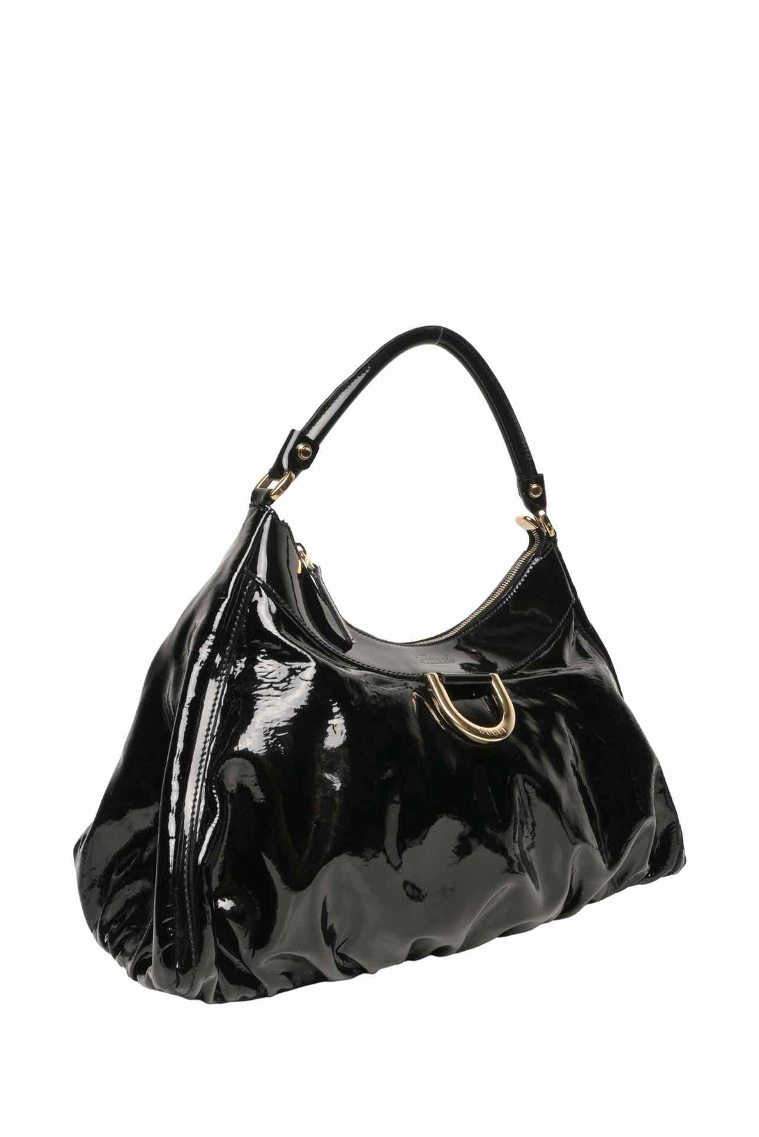 Gucci Abbey D-Ring Patent Leathe Shoulder Bag