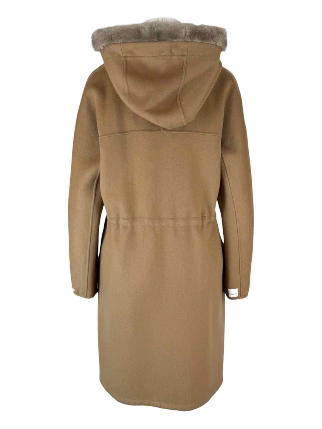 S' Max Mara Size 8 Hooded Drawstring Wool Coat