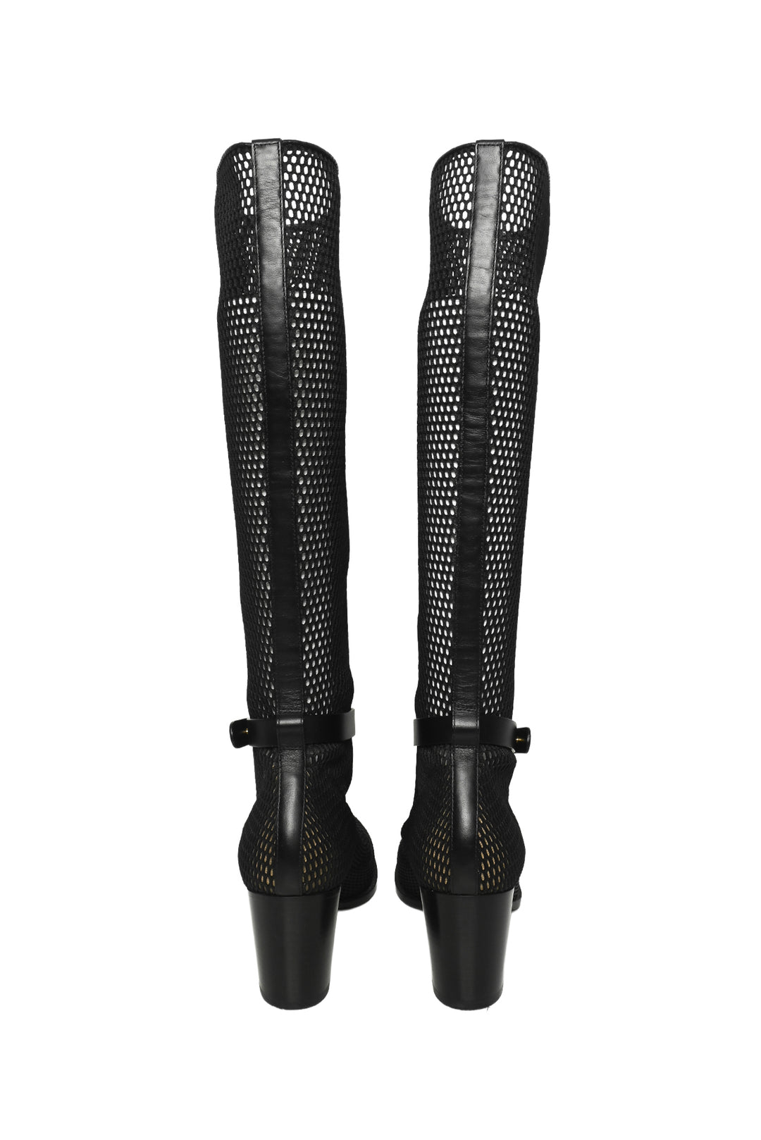 Dior Size 37.5 Empreinte Mesh Knee Heigh Boots