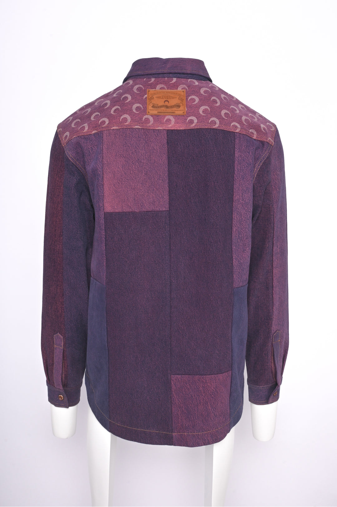 Marine Serre Size S Unisex Pink-Tones Denim Overshirt
