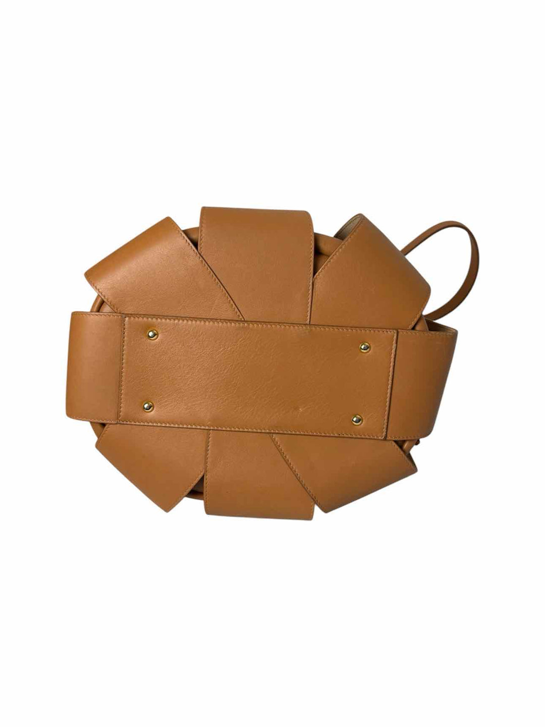 Ulla Johnson Tan Brown Lotus Pleated Leather Bucket Bag