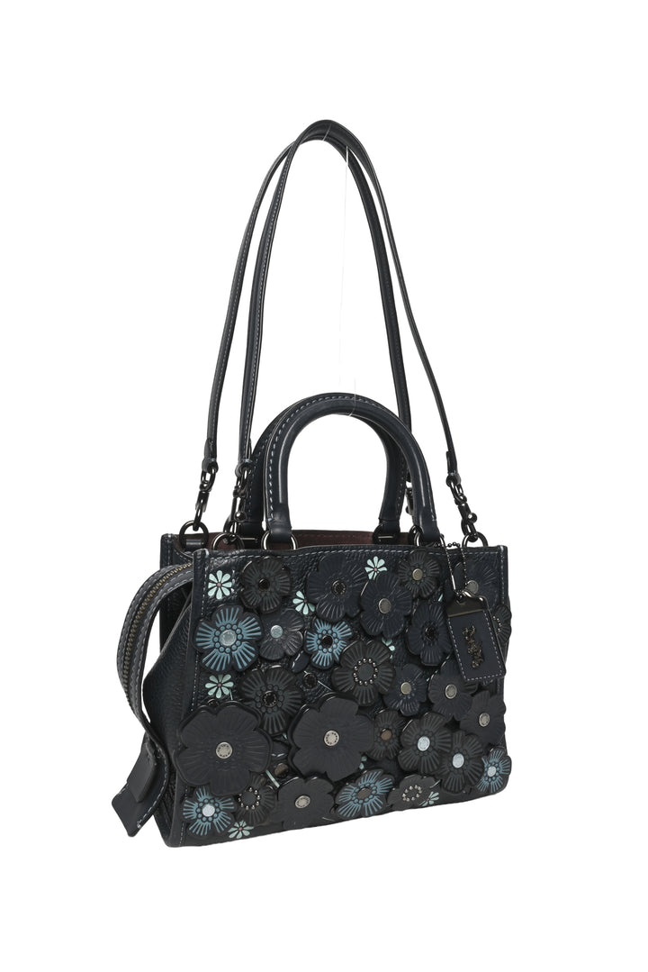 Coach 1941 Tea Rose Applique Rogue 25 Shoulder Bag