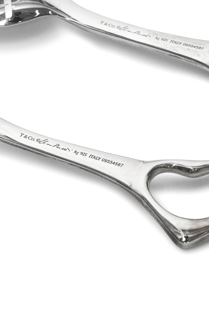 Tiffany & Co Open Heart Fork and Spoon Baby Set