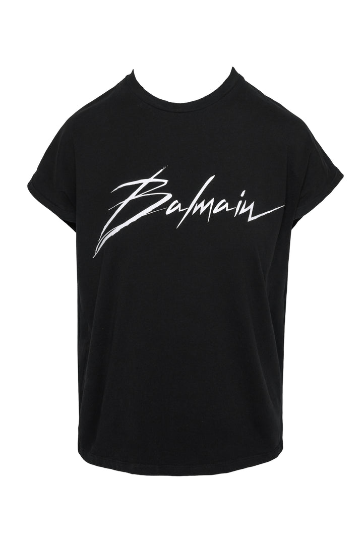 Balmain Size 4 Signature Logo T-Shirt