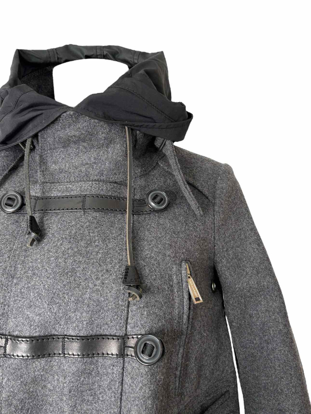 DSquared Wool Blend Layered Size 40 Jacket