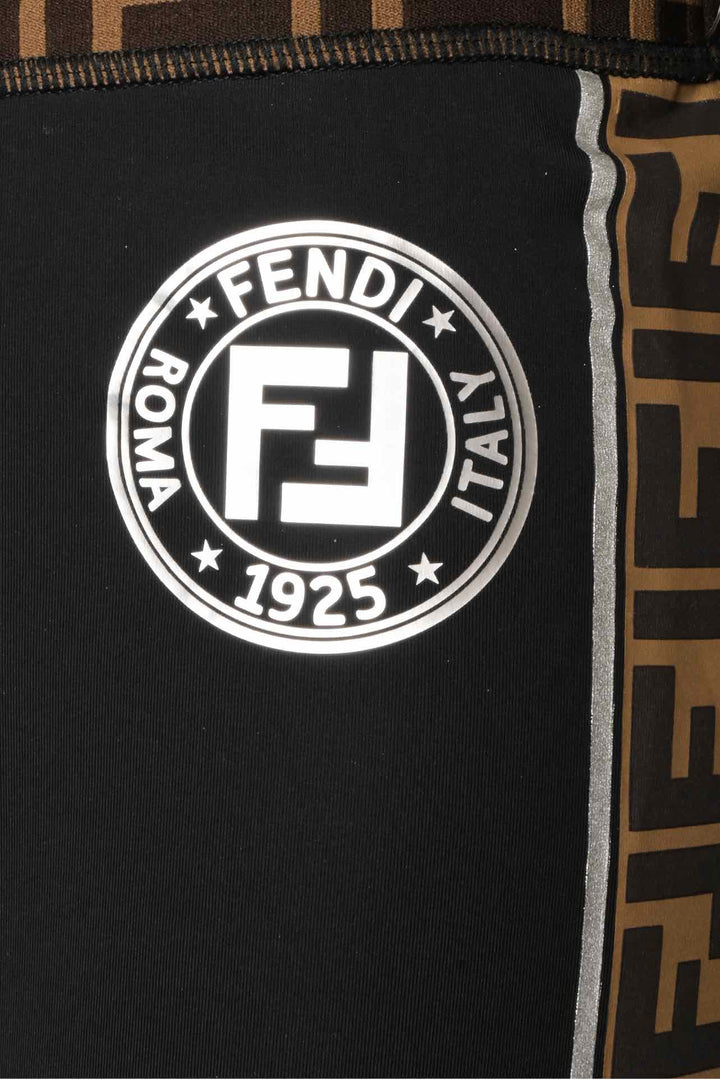 Fendi Size 6 FF Logo Stripe Cycling Shorts