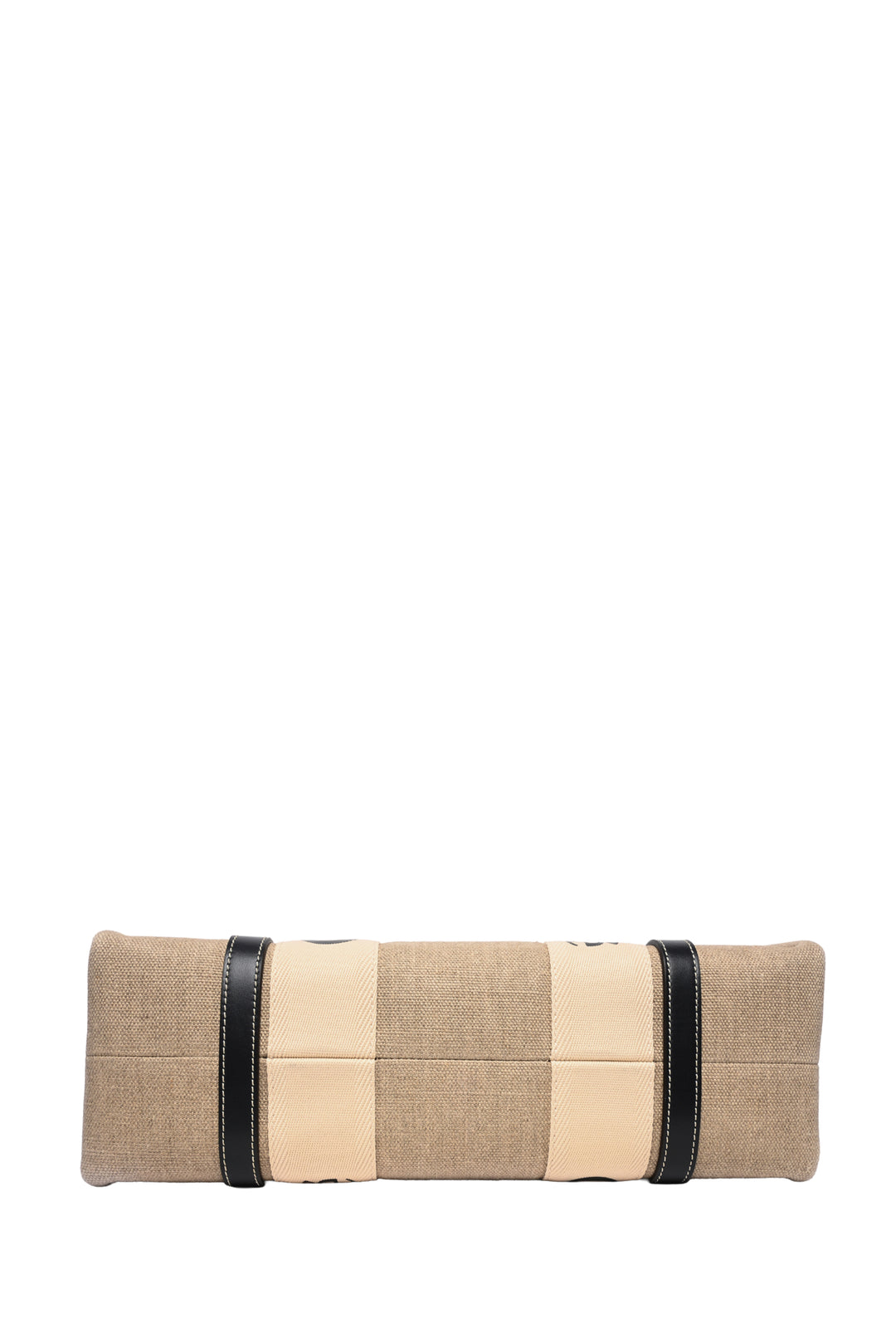 Chloe Logo Linen Medium Woody Tote Bag