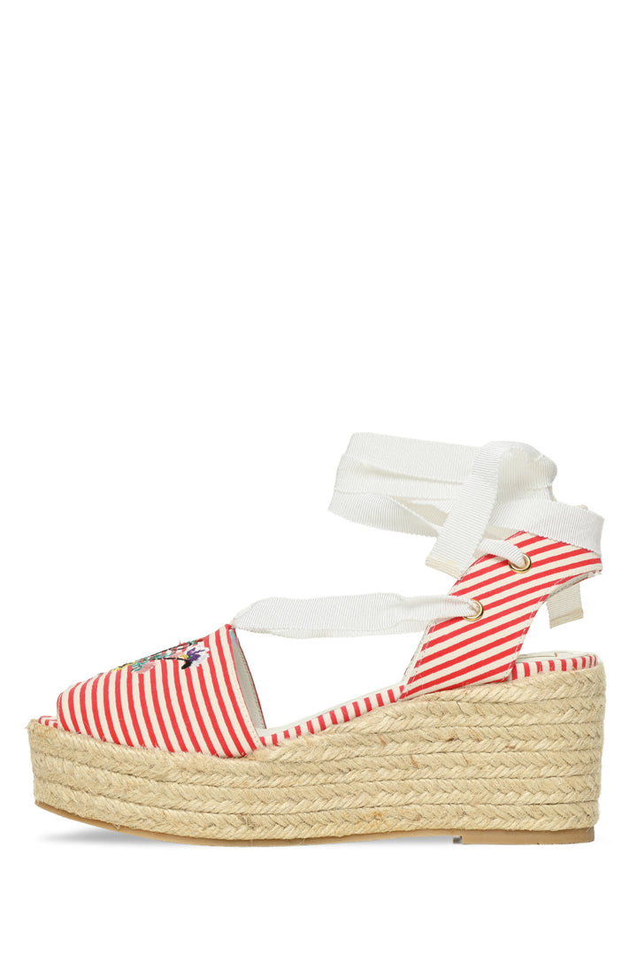 Roger Vivier Size 36.5 Blooming RV Embroidered Open Toe Espadrille Wedges