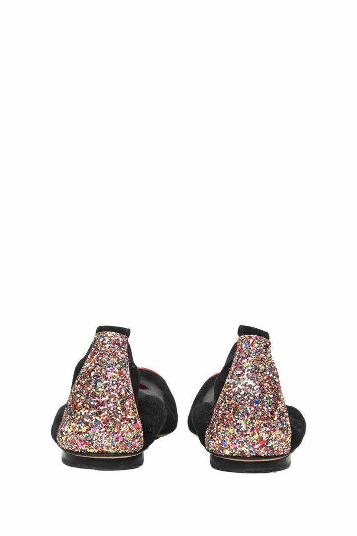 Chanel Size 38 2009 Interlocking CC Logo Ballet Flats