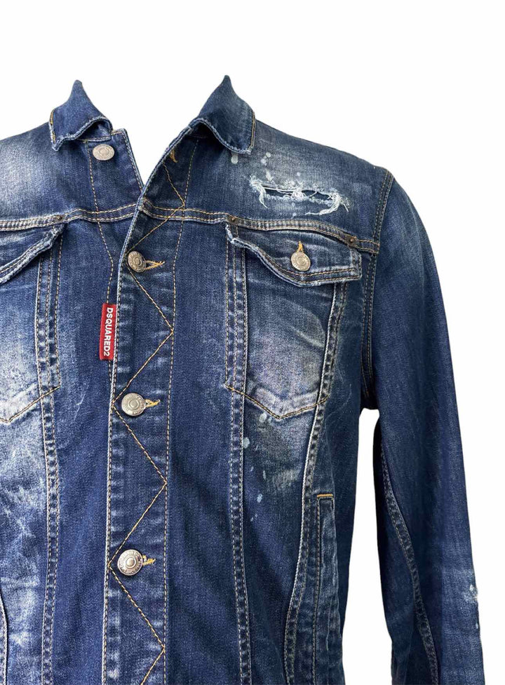 Dsquared  Size 52 Men's Dan Distressed Jacket