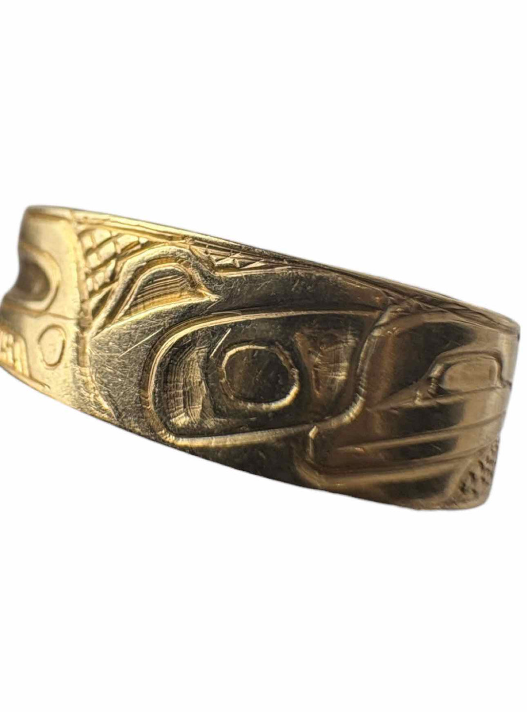 Size 7 14K Signed Carmen Goertzen Raven  Ring