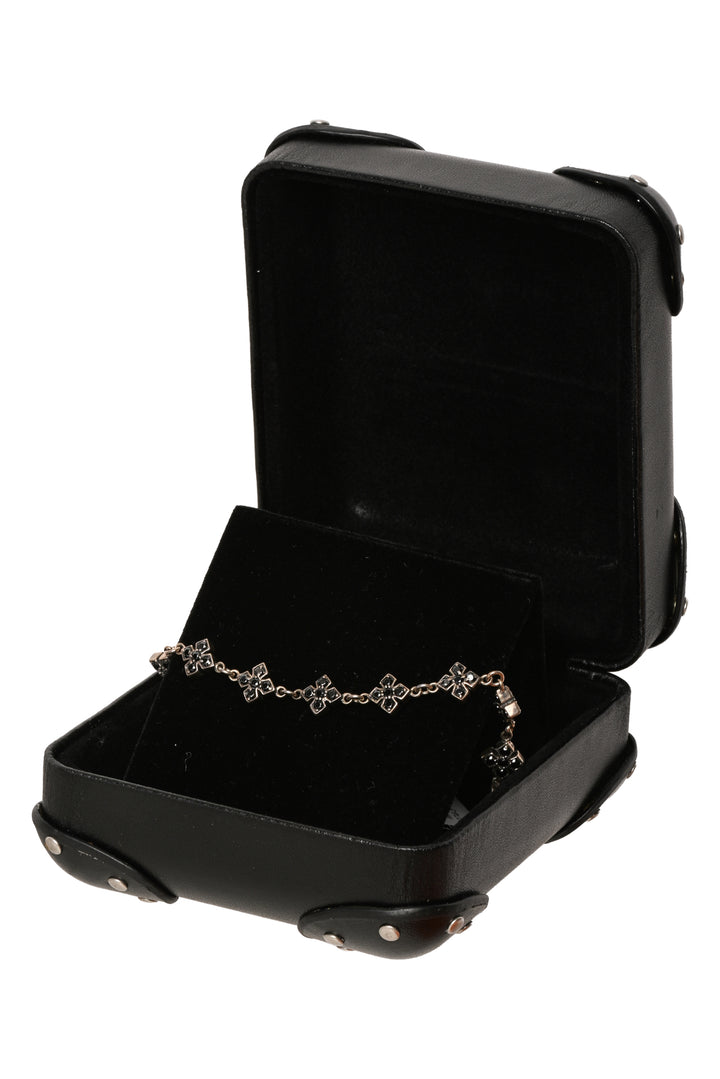 King Baby Black Cubic Zirconia Cross Bracelet