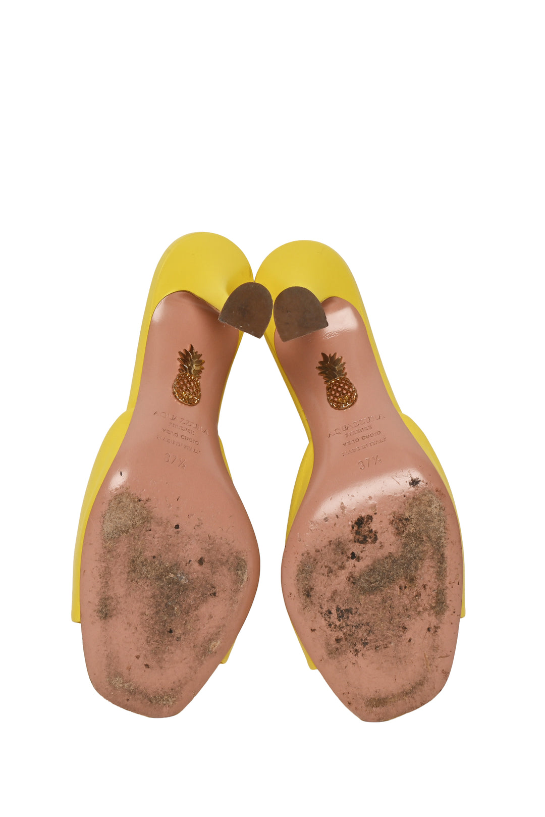 Aquazzura Size 37.5 Violette Leather Mules