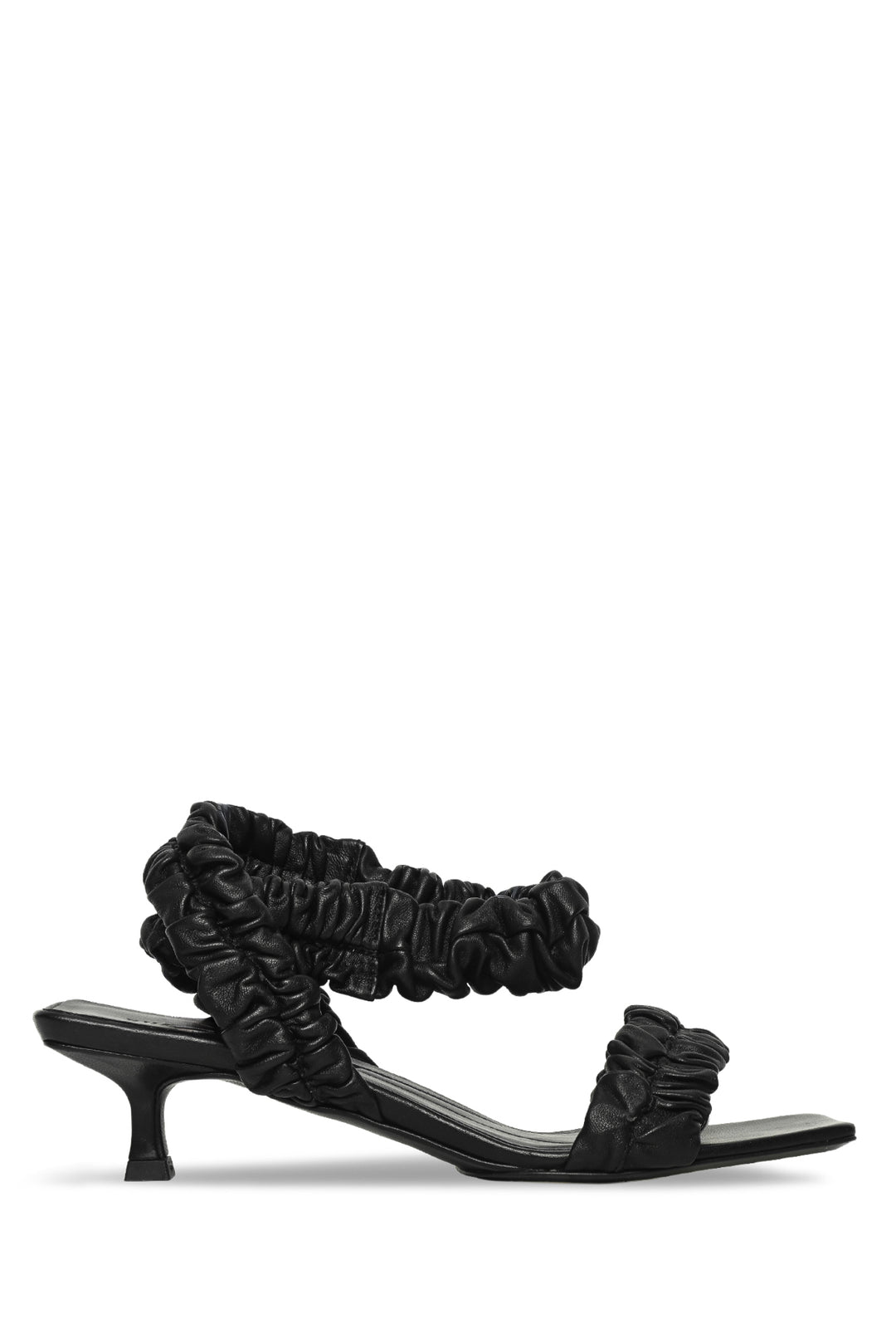 Khaite Size 39 Lexington Ruched Leather Kitten-Heel Sandals