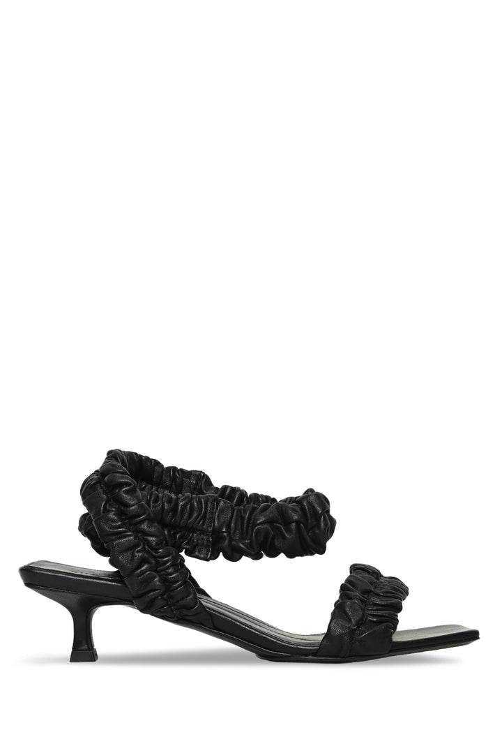 Khaite Size 39 Lexington Ruched Leather Kitten-Heel Sandals