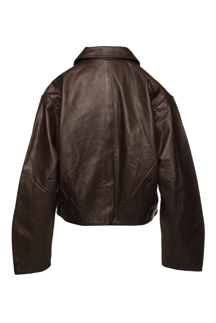 St. Agni Size XXS Cocoon Leather Jacket