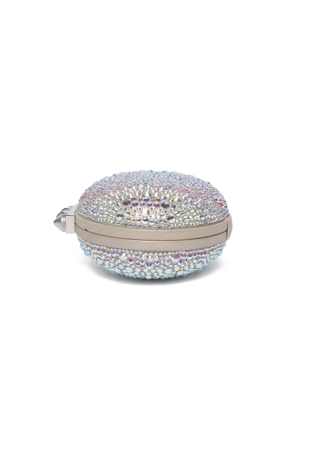 Christian Louboutin Nubuck Crystal Mina Oval Box Clutch