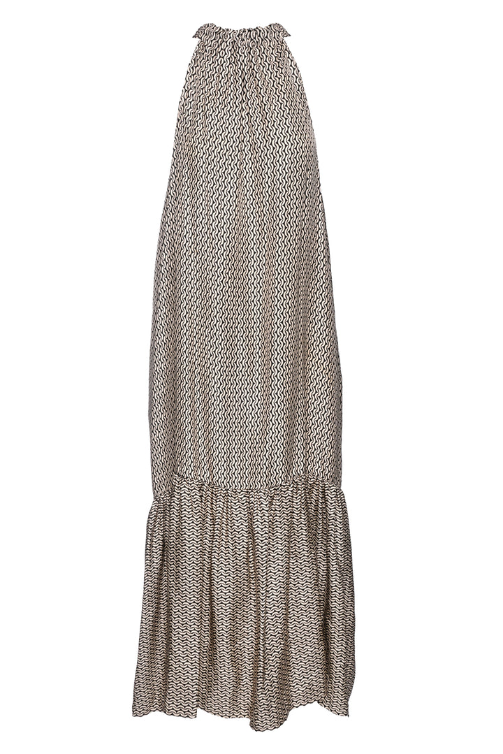 ASCENO Size S Silk Maxi Dress