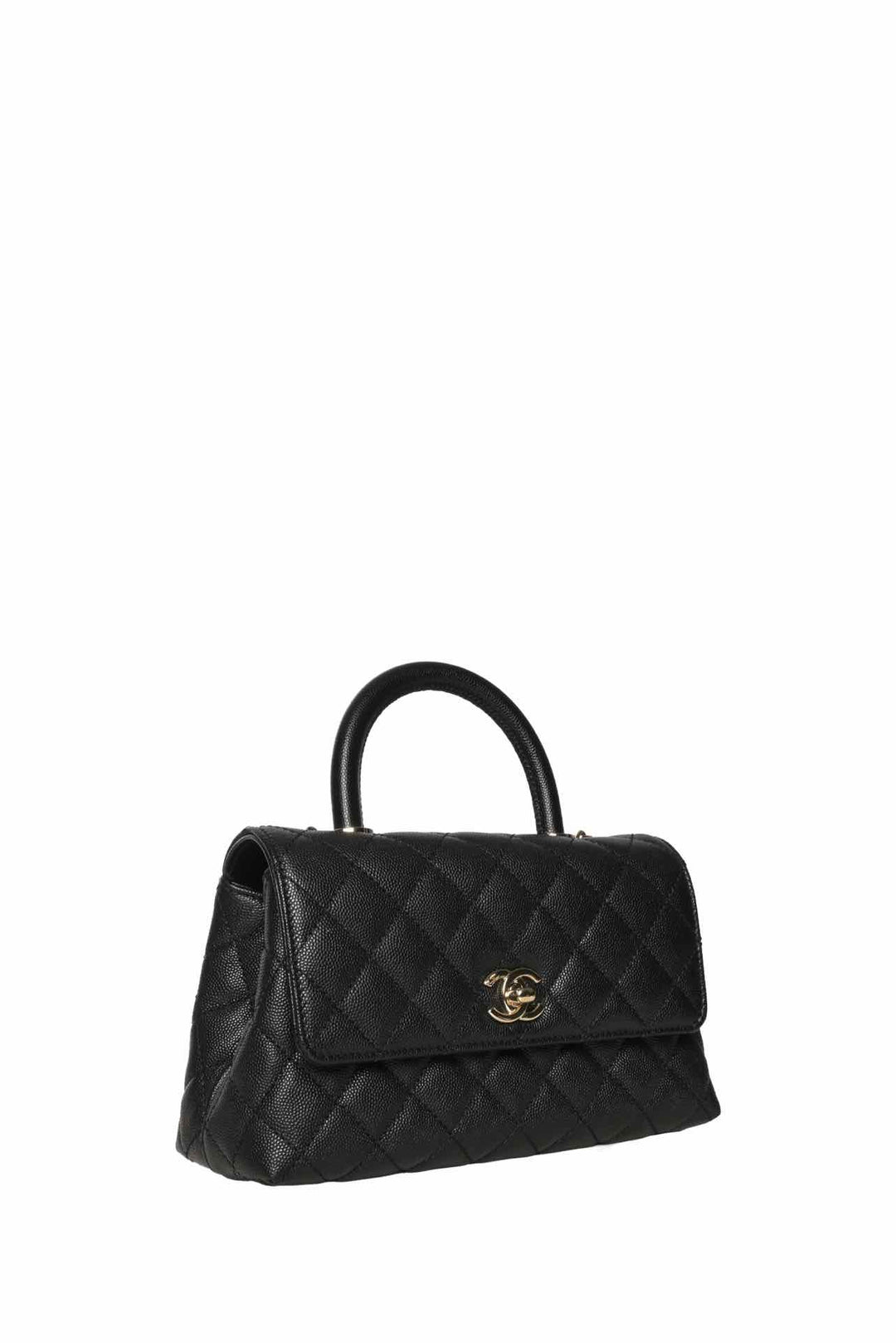 Chanel 2025 Small Quilted Caviar Coco Handle Bag