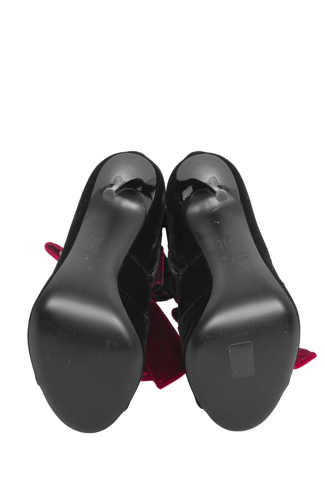 Giuseppe Zanotti Size 36 Velvet Lace Up Peep Toe Jeannine Ankle Boots