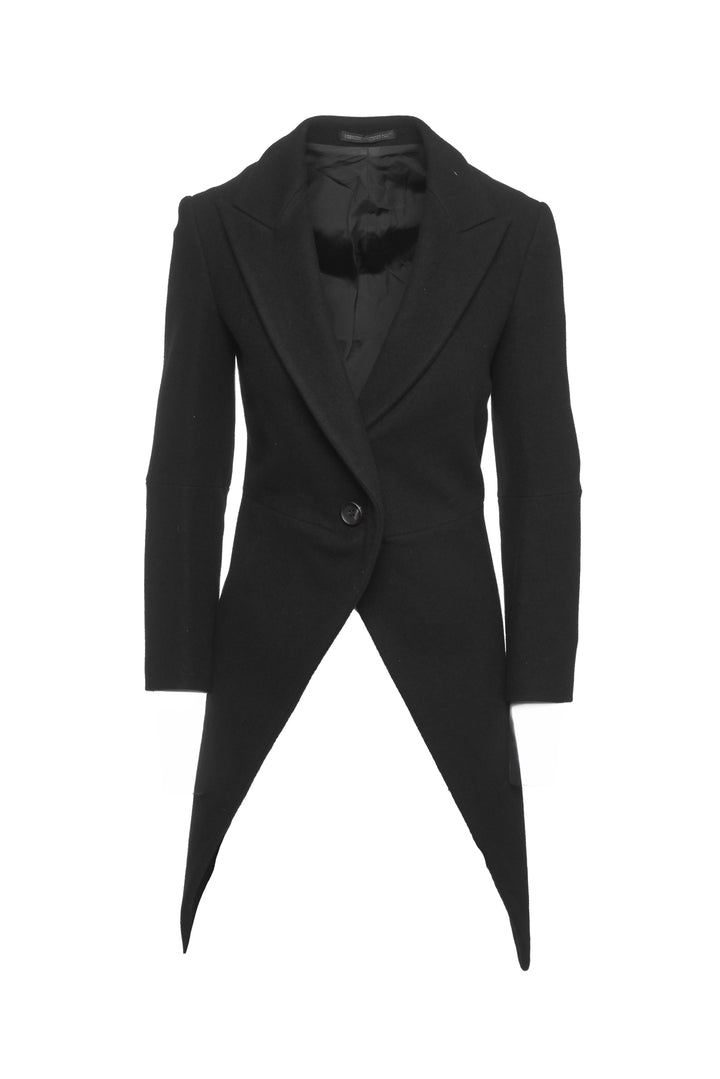 Y's Size 2 Swallowtail-Style Single Breasted Coat