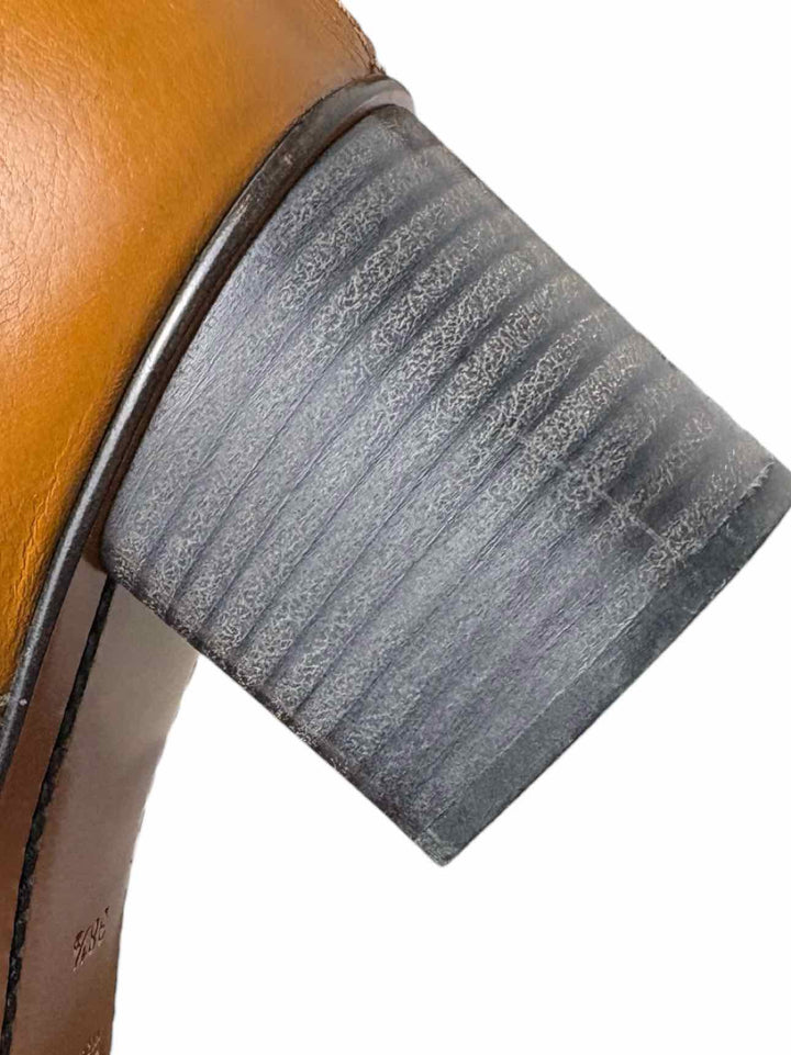 Chloe Size 38.5 Leather Side Zippers Ankle Boots