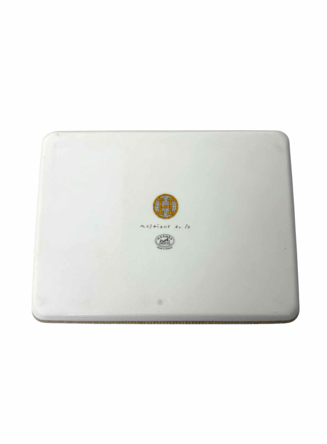 Hermes Mosaique Au 24 Gold Small Porcelain TrayMisc