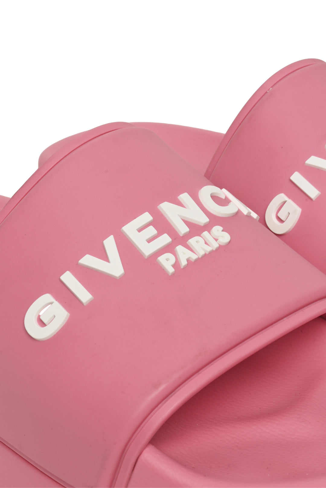 Givenchy Size 39 Logo Rubber Platform Slides