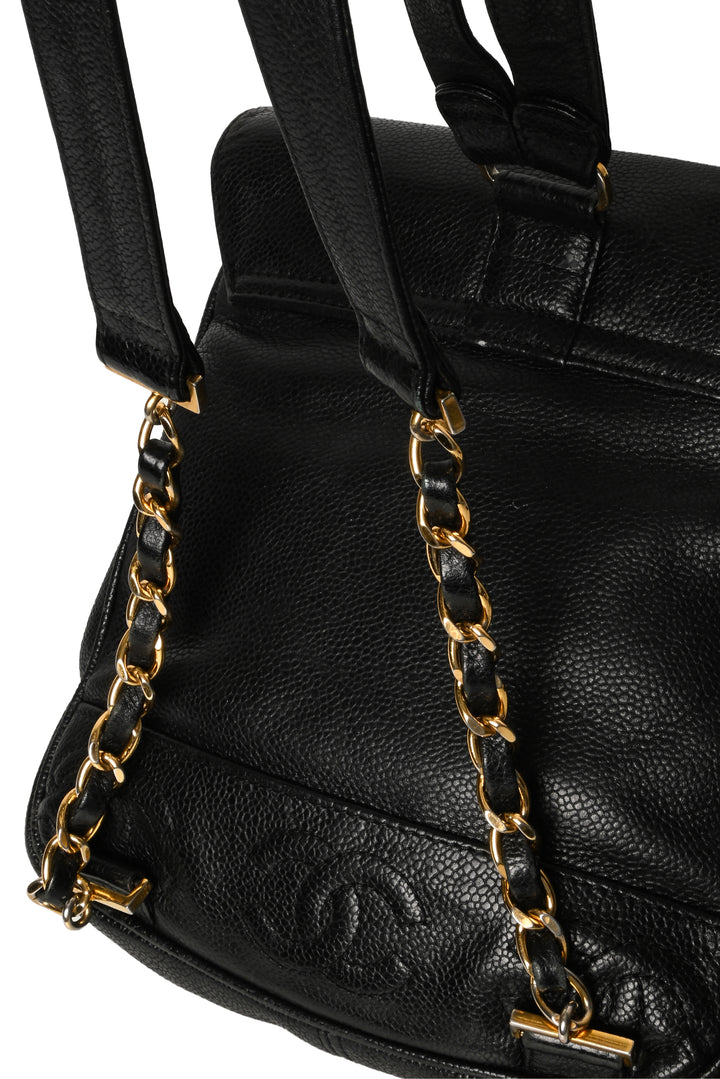 Chanel Vintage Caviar Triple CC BackPack