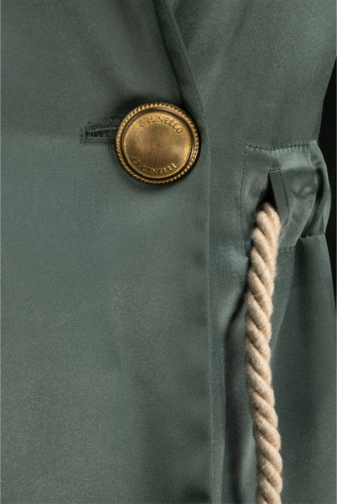 Brunello Cucinelli Size 38 Double-Breasted Acetate-Blend Satin Jacket