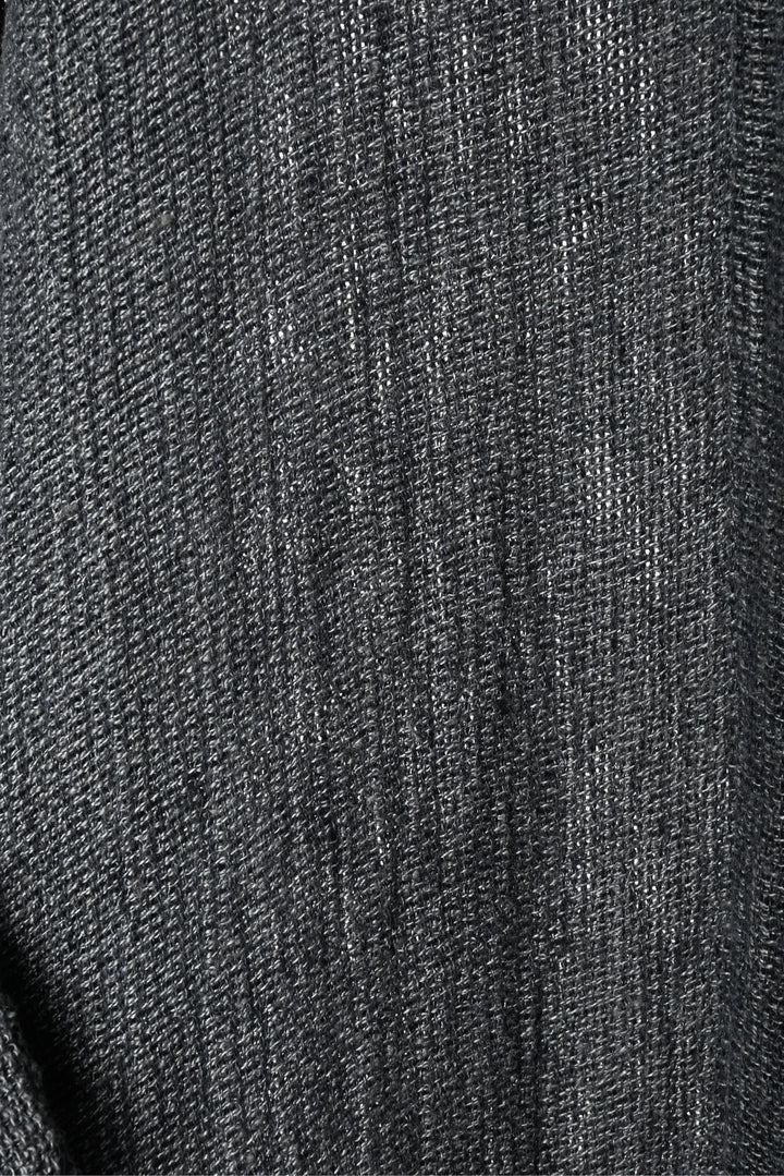 Eskandar Size OS Sleeveless Drape Front Linen Cardigan