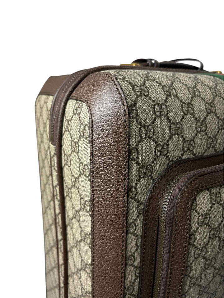Gucci GG Supreme Web Carry On Rolling Travel Bag Luggage