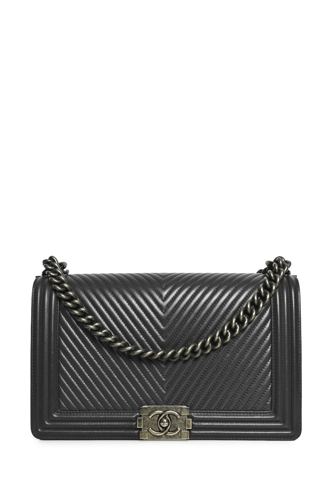 Chanel Chevron Quilted Lambskin New Medium Boy Bag Shoulder Bag