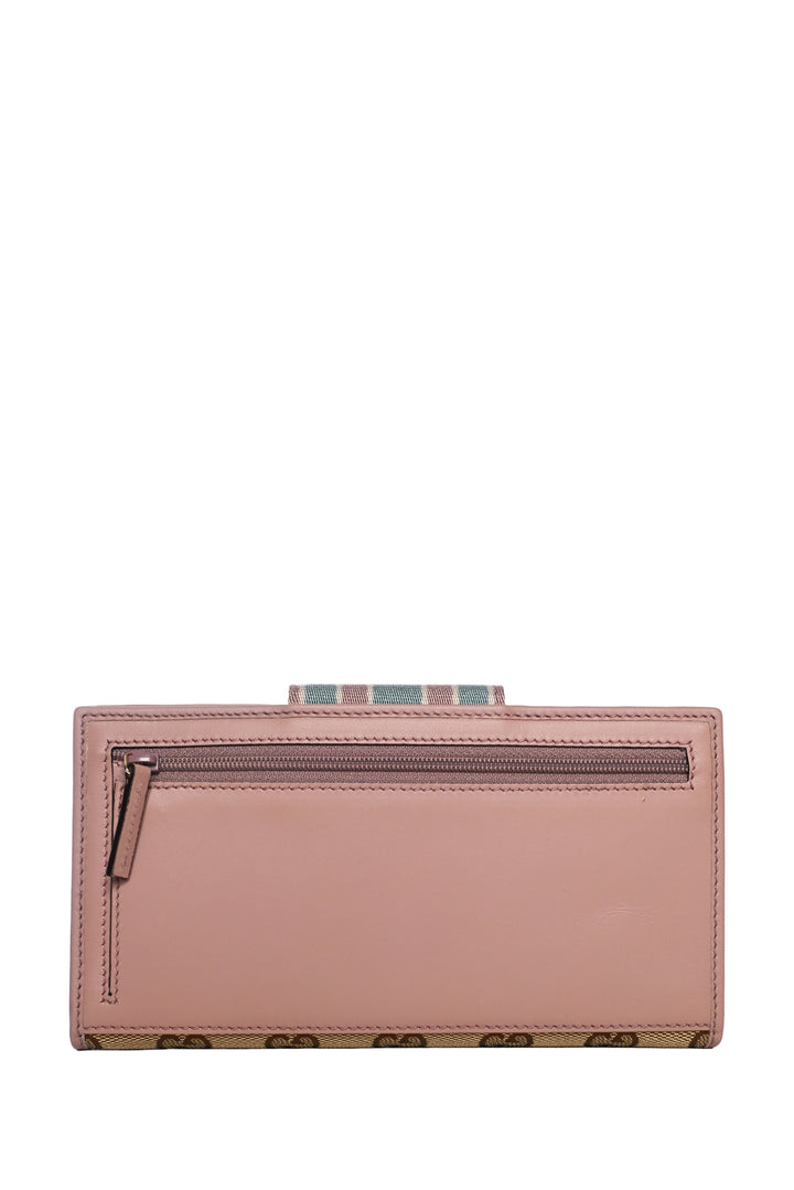 Gucci GG Canvas Vintage Wed Continental Long Wallet