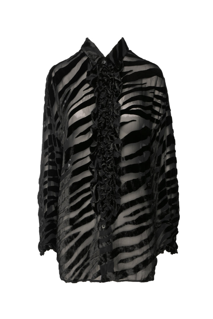 R13 Size XS Drop Neck Tuxedo Shirt