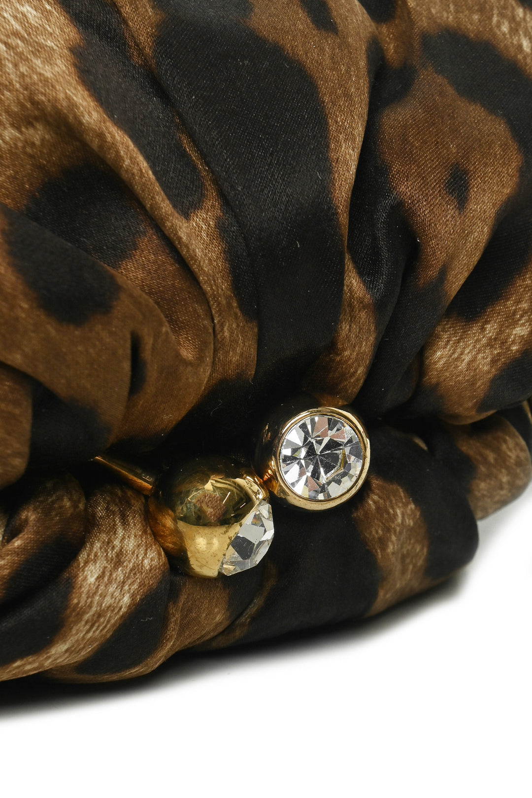 Dolce & Gabbana Leopard Print Satin Clutch