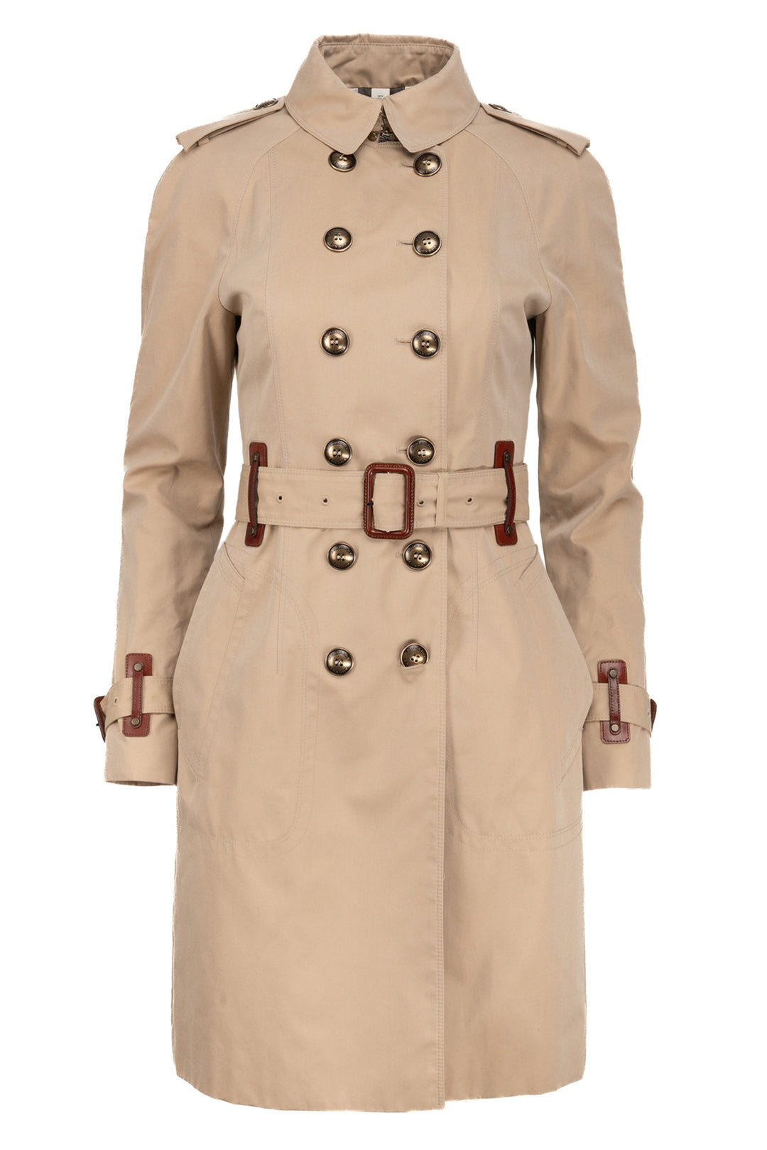 Burberry Size 4 Mid-Length Trench Coat