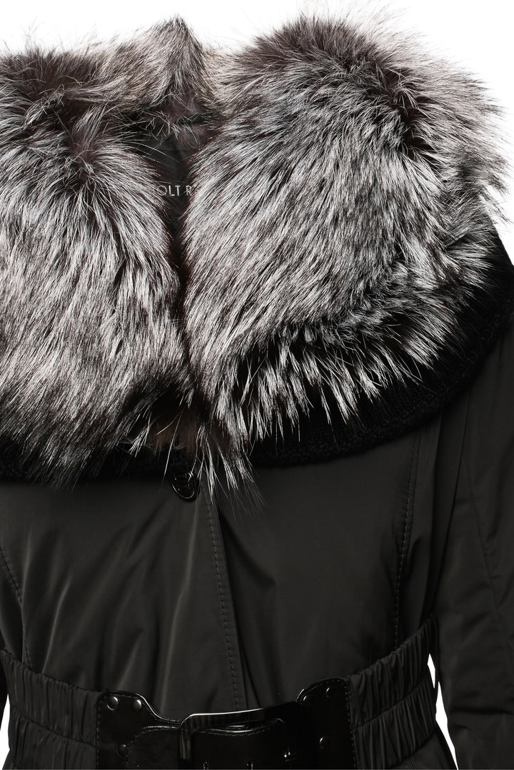 Holt Renfrew Size M Vintage Fur Trim Coat