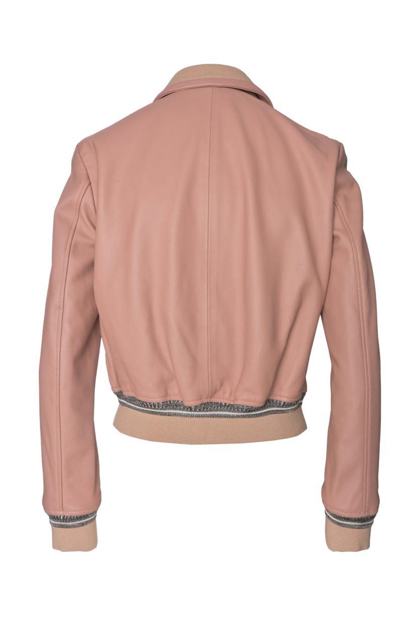 Sandro Size 3 Leather Bomber Jacket
