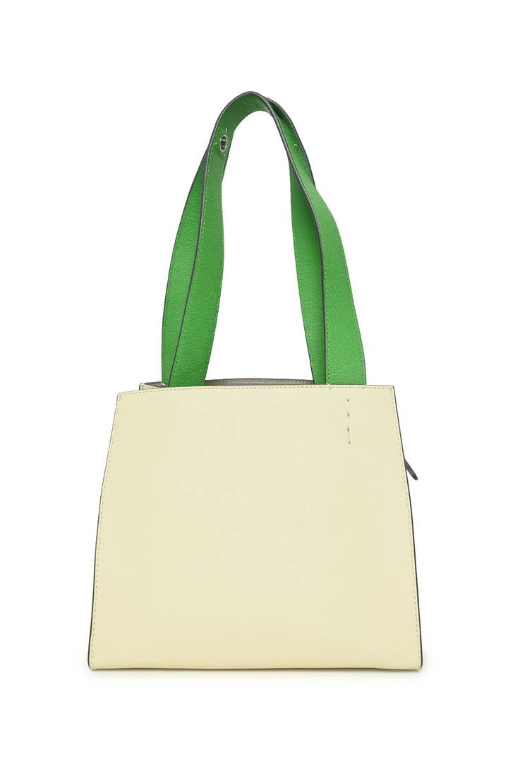 Danse Lente Colourblock Grained Leather Margot Square Tote
