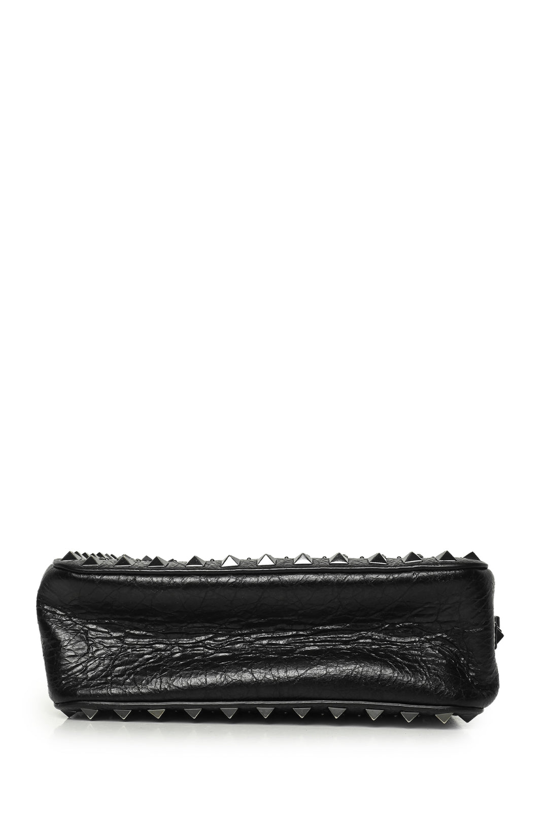 Valentino Crackled Leather Punk Heart Crystal Rockstud Camera Bag Crossbody