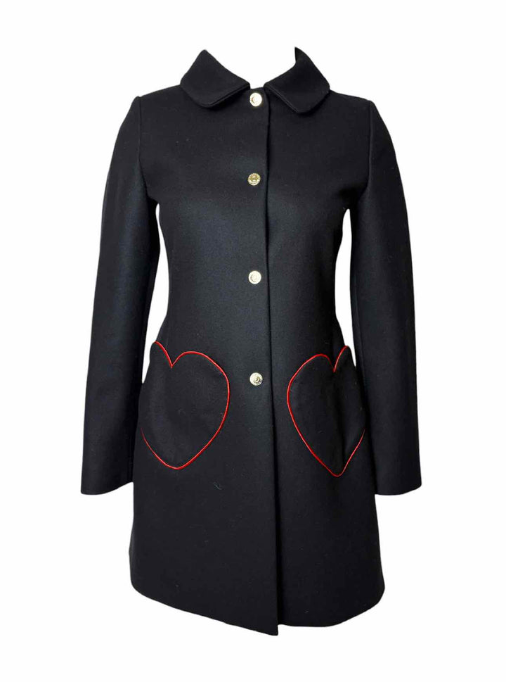 Moschino Teen Size 14 Wool Blend Heart Pocket Coat