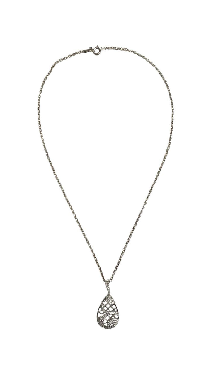 Peter Storm 18K White Gold and Diamond Melee Pendant Necklace